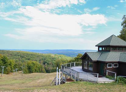North peak warming hut exterior