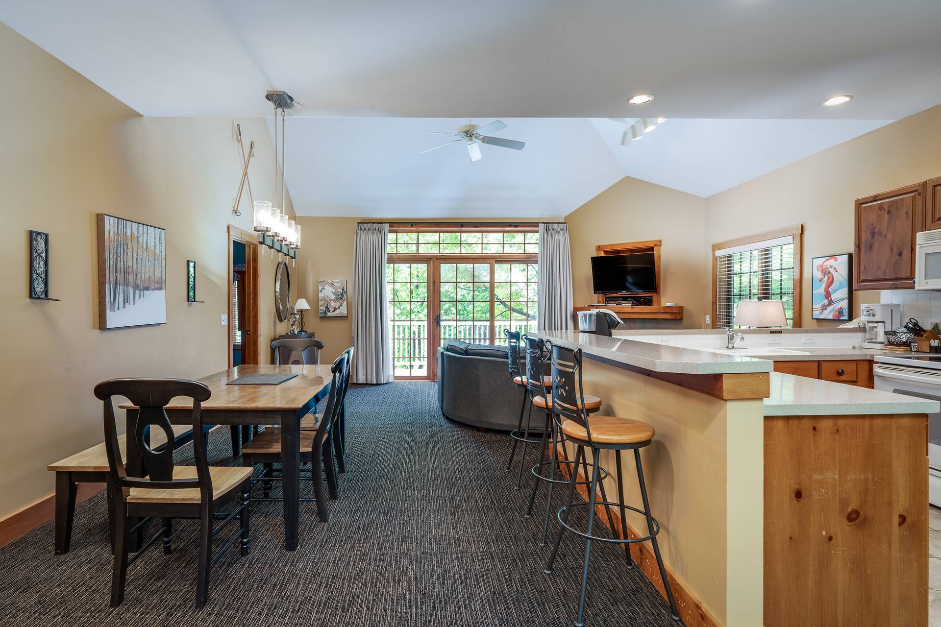 Alpine Village main living area at The Highlands