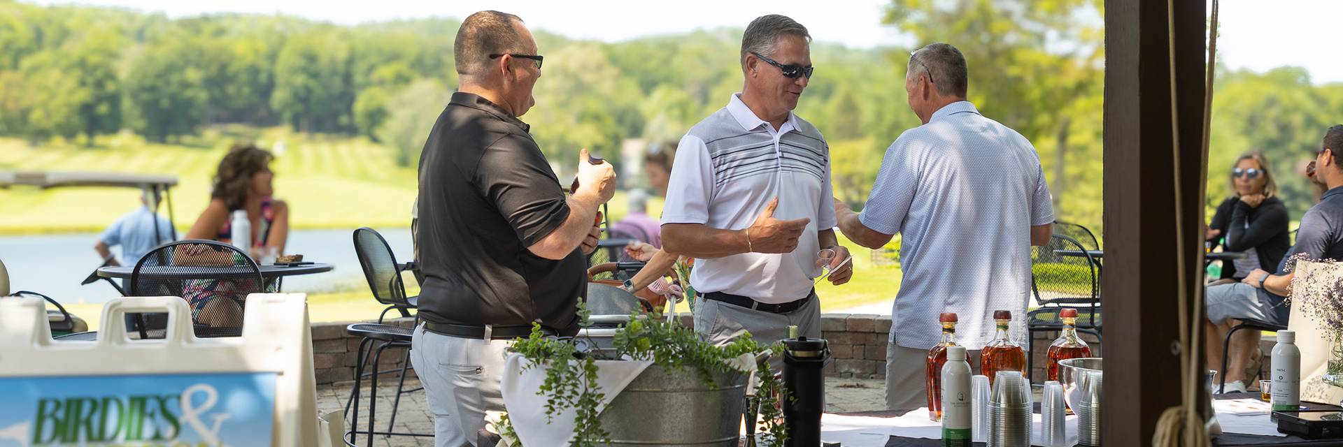 People gather to taste bourbon