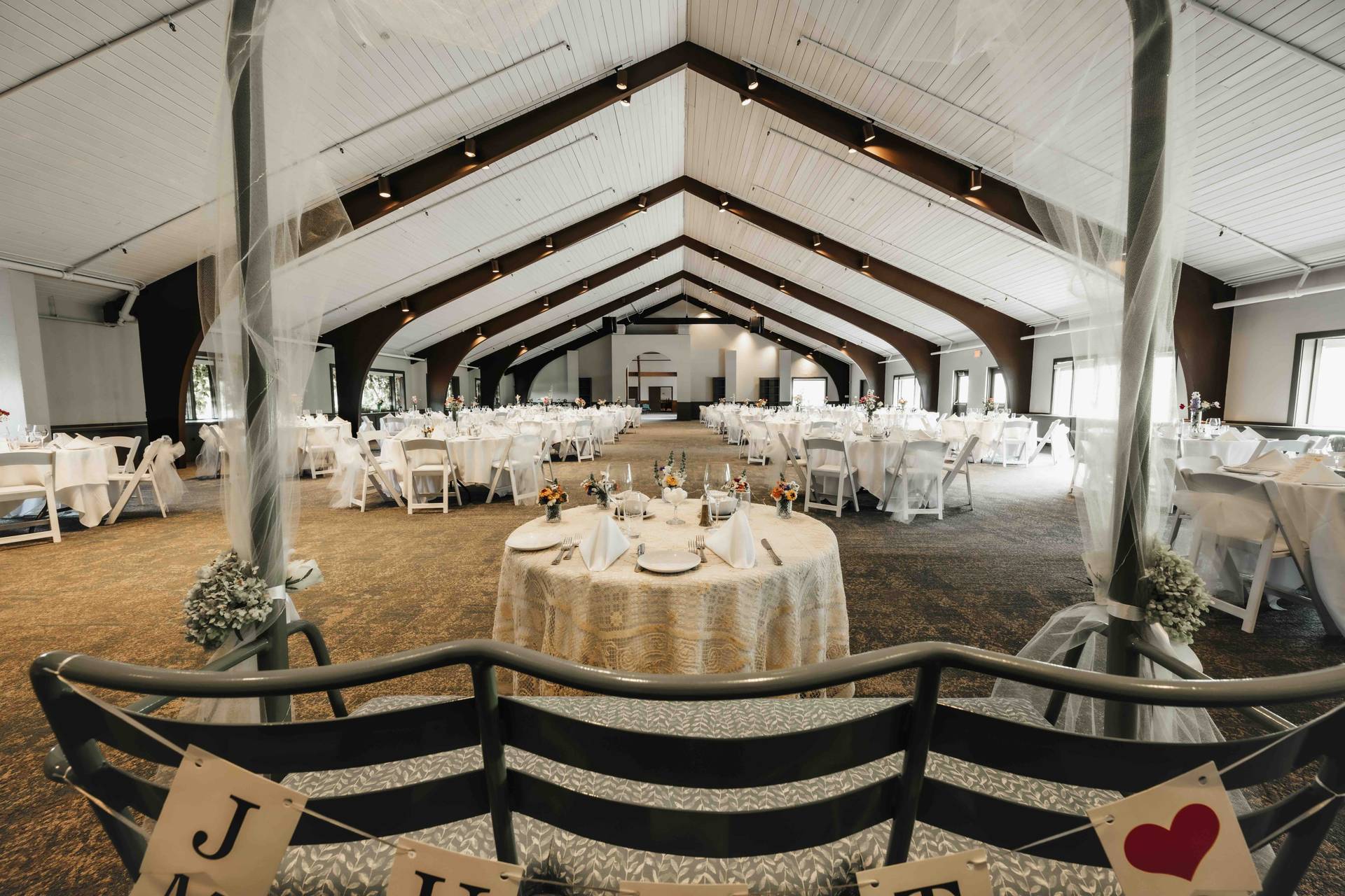 Day Lodge wedding setup