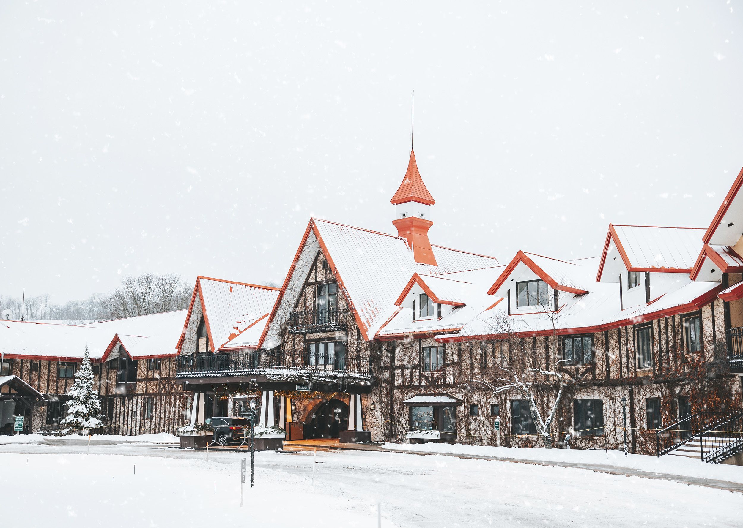 The Highlands exterior in winter