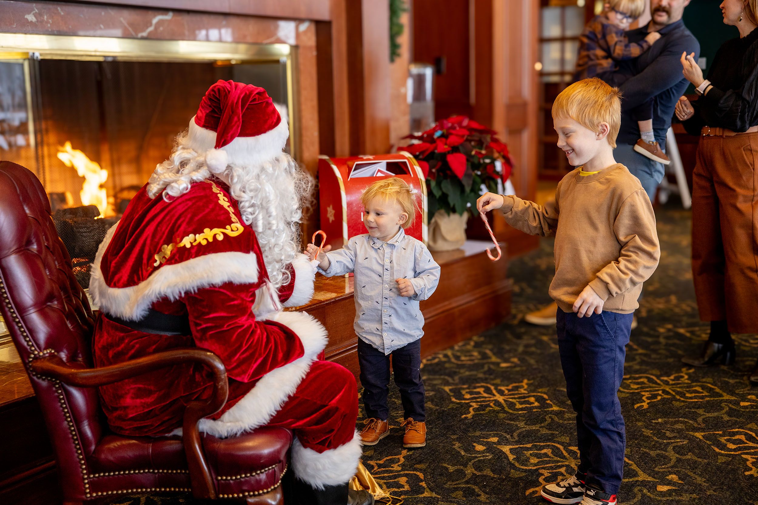Kids meeting Santa at Country Club of Boyne