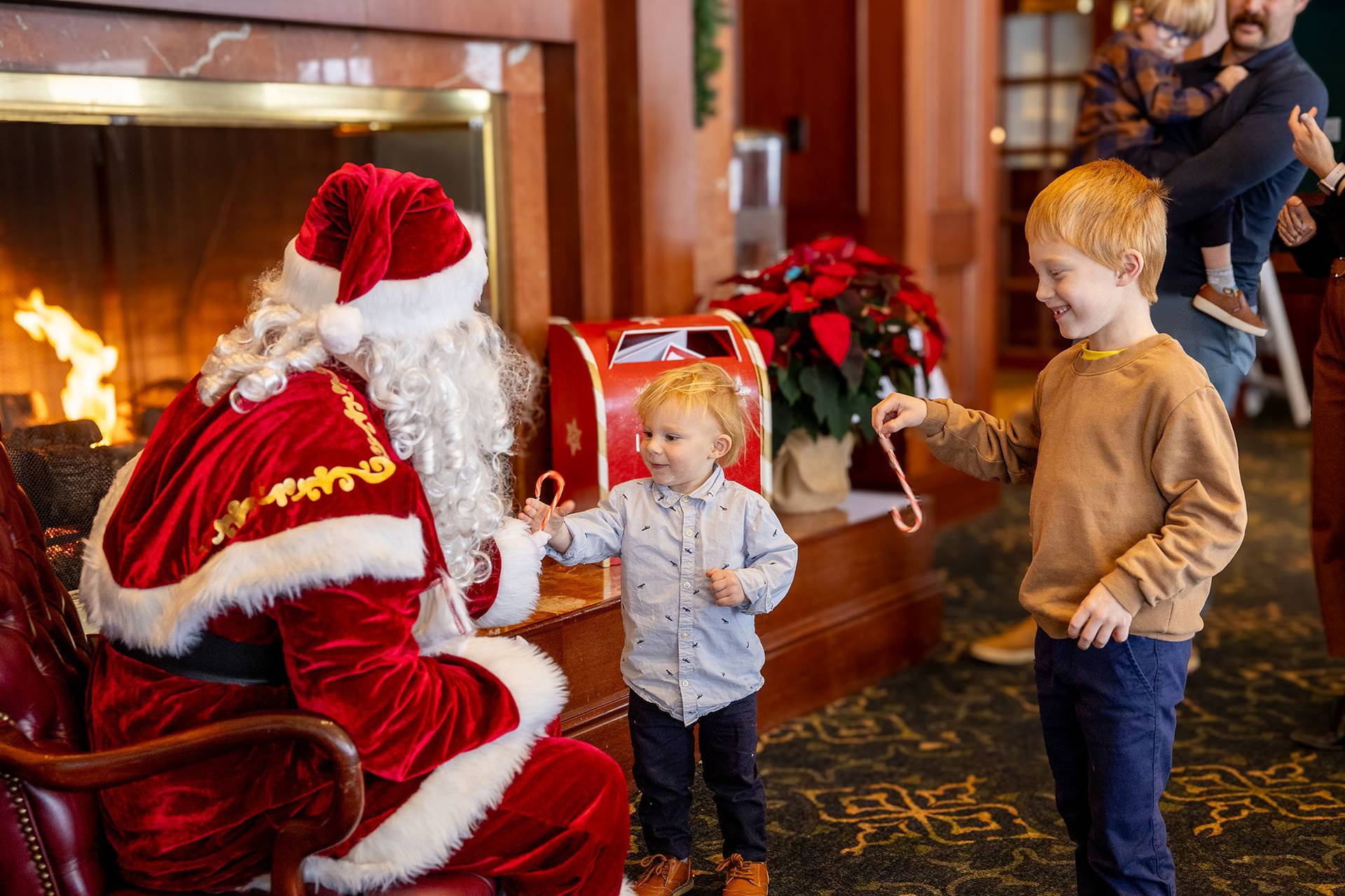 Kids meeting Santa at Country Club of Boyne