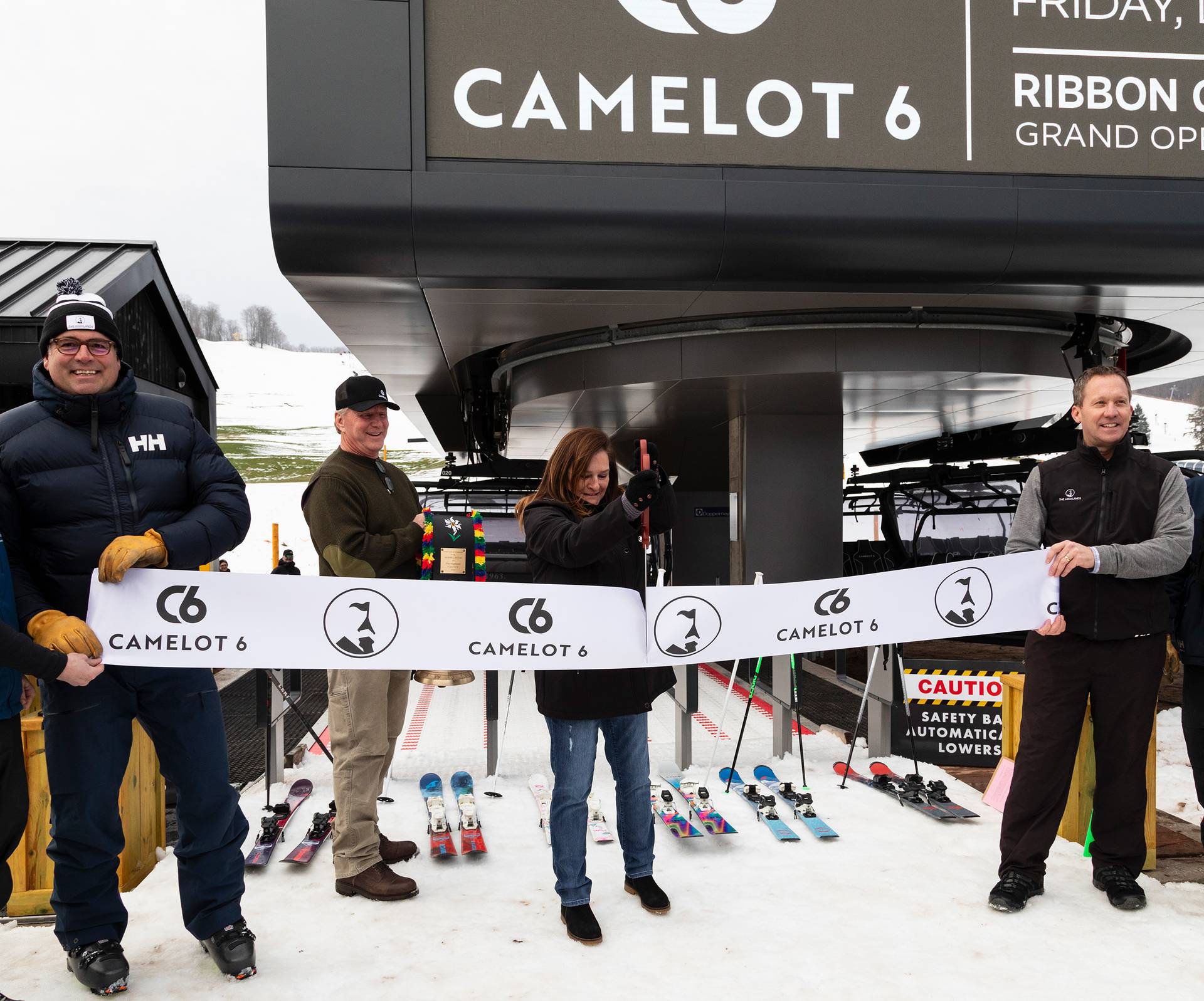 Ribbon cutting at Camelot 6 Grand Opening