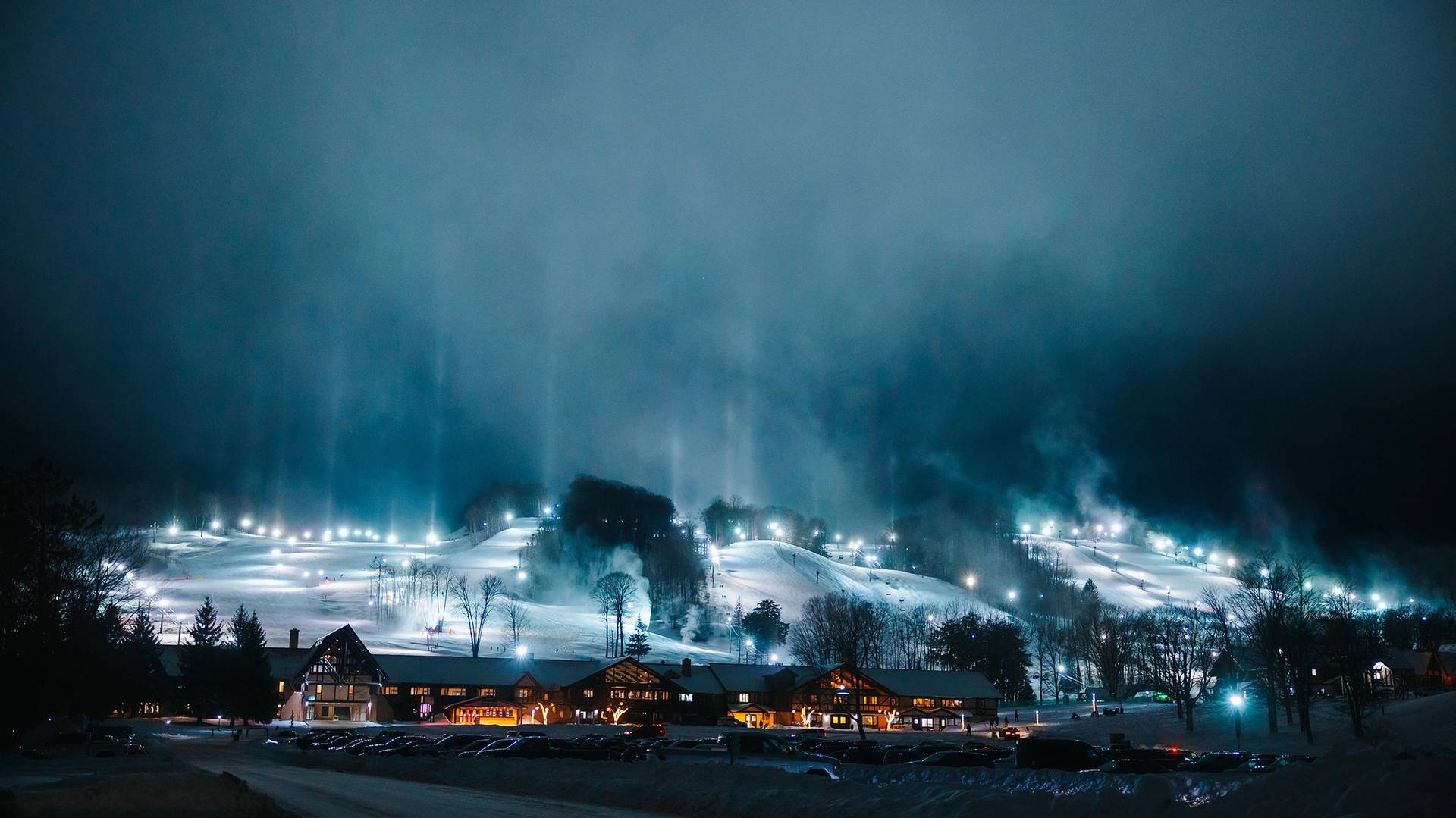 The Highlands at night in winter