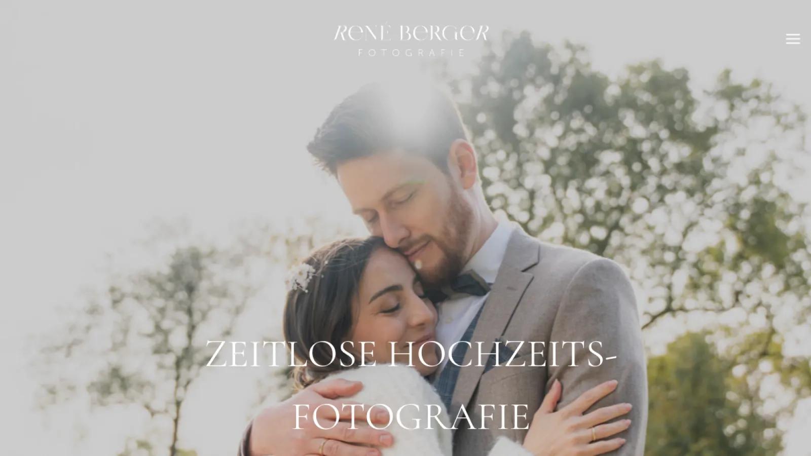 Website von René Berger Fotografie — Hochzeitsfotograf in NRW, gestaltet von Jan Philipps