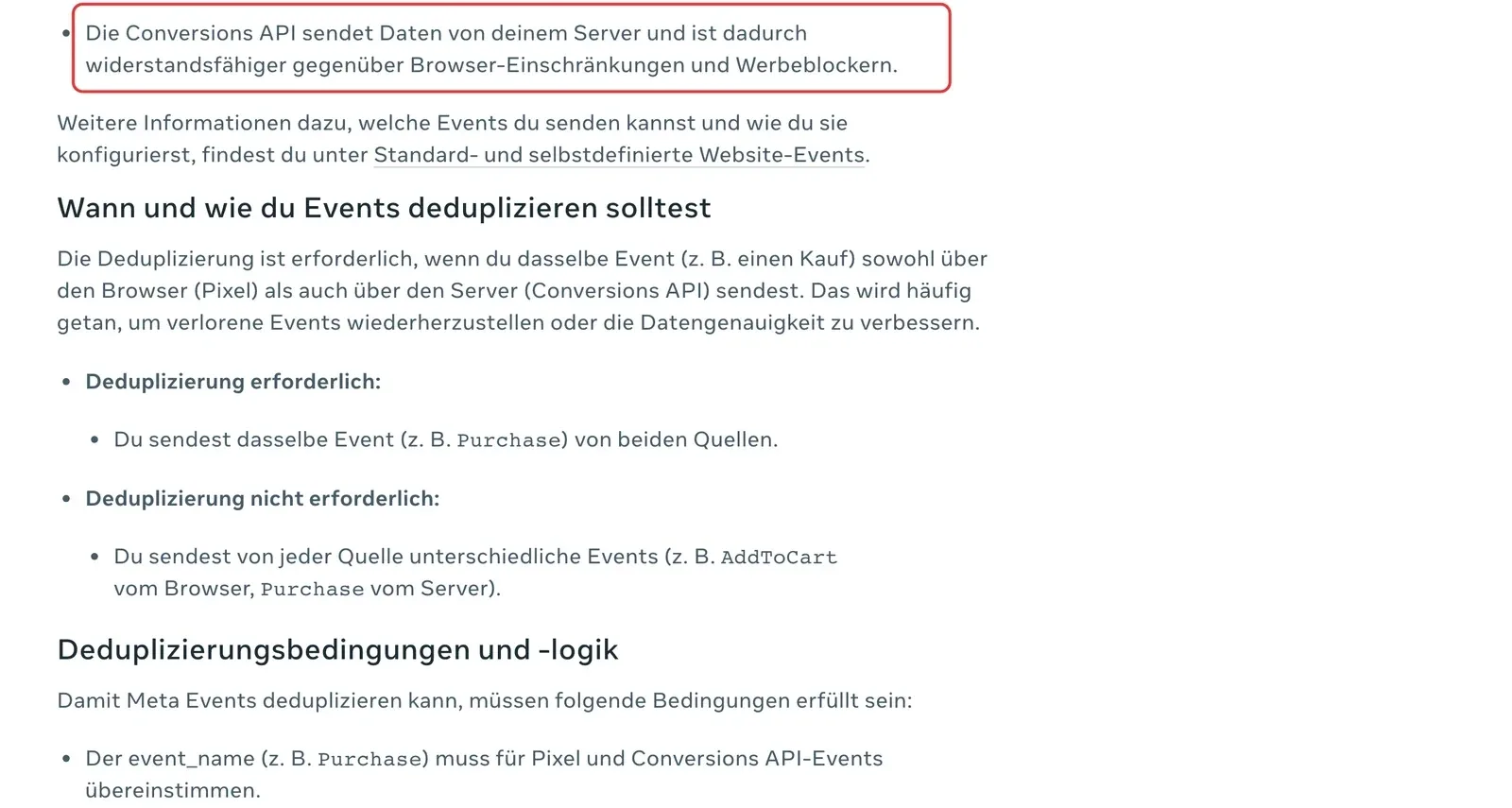 Meta-Hilfe: Die Conversions API sendet Daten vom Server und ist widerstandsfähiger gegenüber Browser-Einschränkungen und Werbeblockern