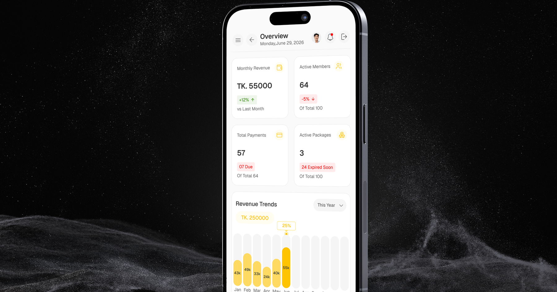 The FitSSort app running on an iPhone