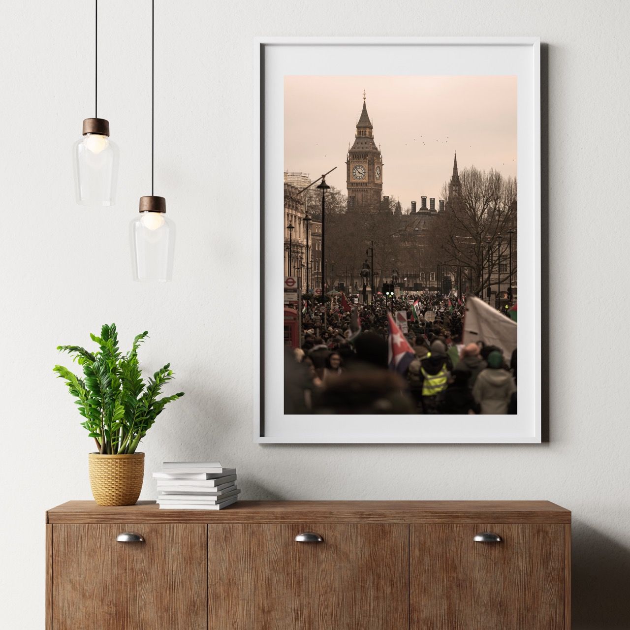 Light Grey 3d Interior Picture Frame Mockup