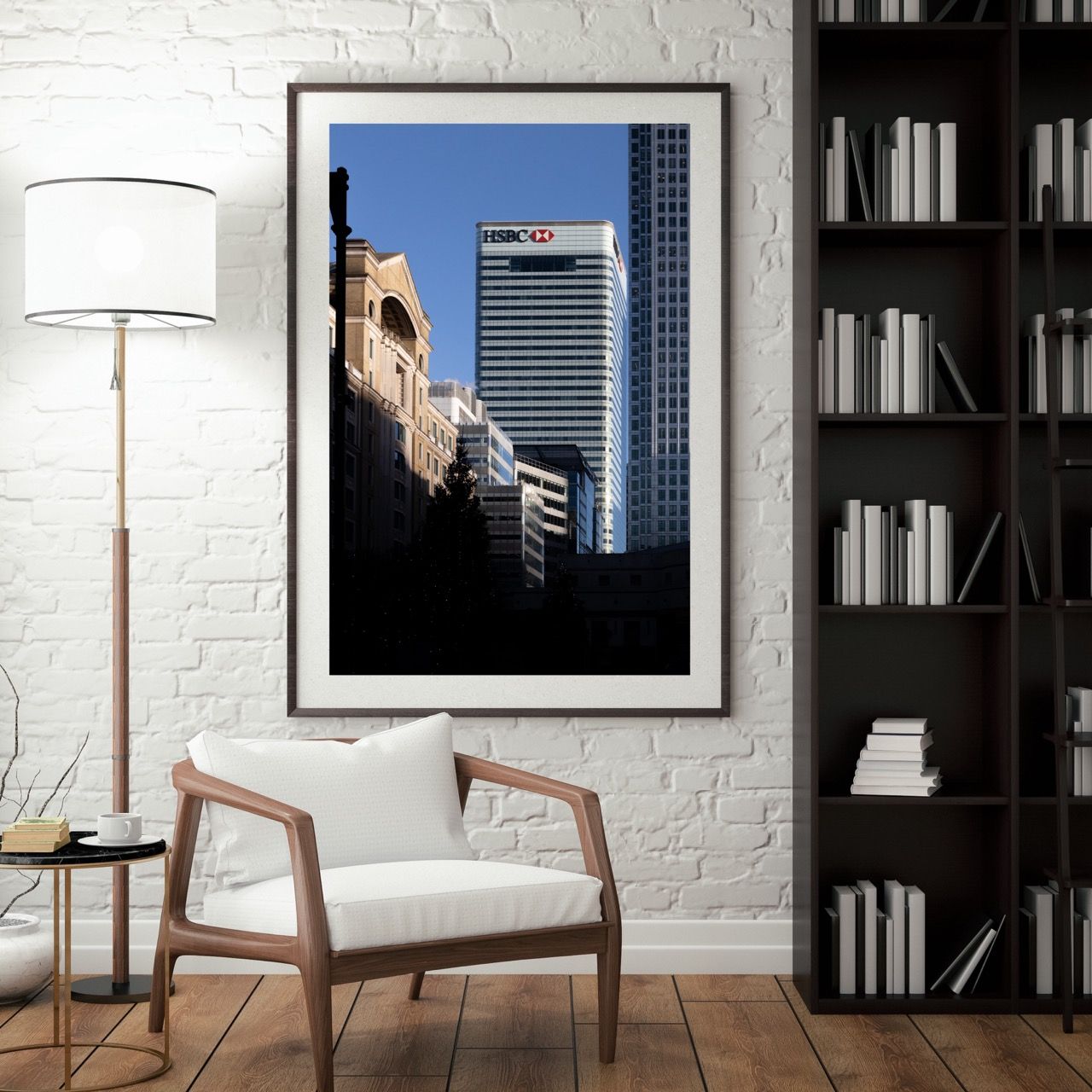 Grey 3D Wall Frame Mockup