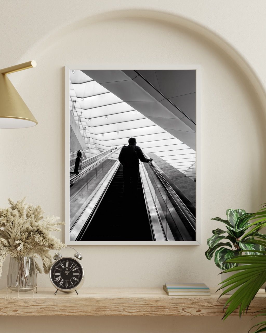 White and Cream Minimalist Photo Frame Mockup 