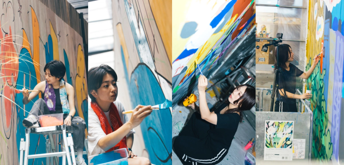 Montage of mural artists