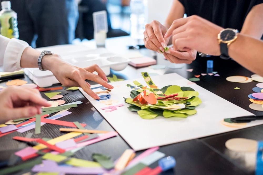 Hands working with plasticine
