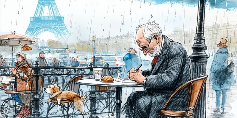 Париж под дождём и в тумане, или Записки в салфетке из кафе "Флор"