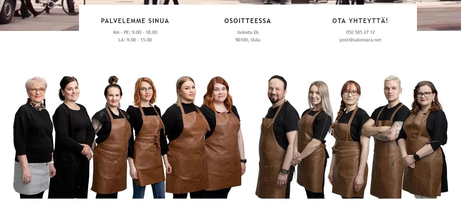 Henkilökuvat Kampaamon uusille nettisivuille | Henkilöstökuvaukset Oulu