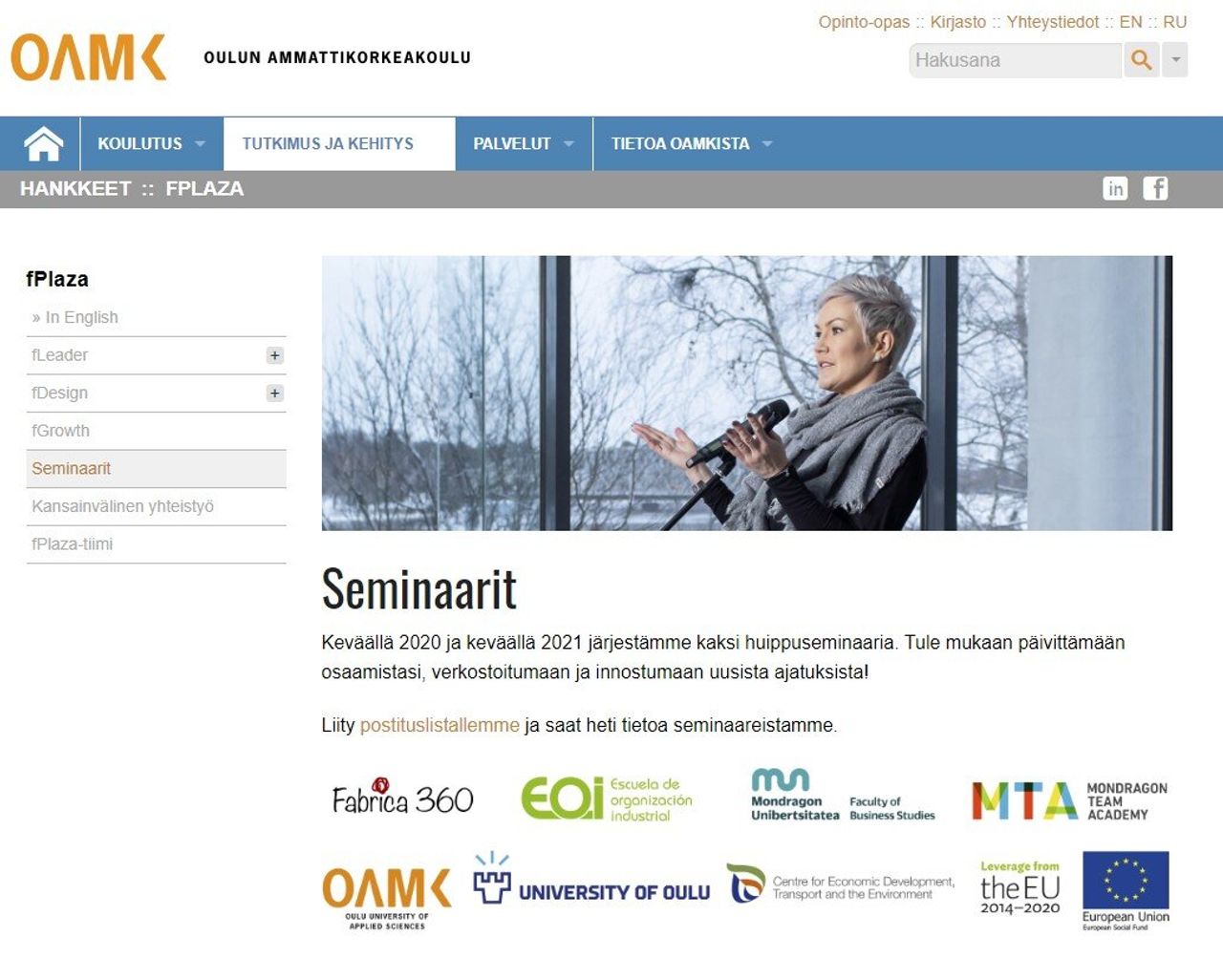 OAMK fPlaza kuvaukset