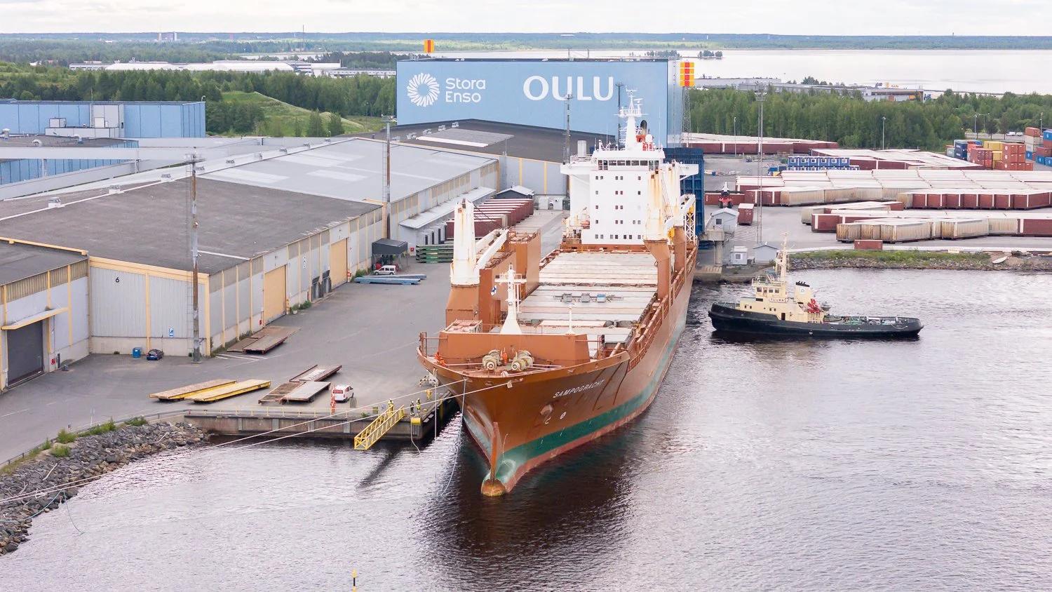 Spliethoff m/v Sampogracht — Arrival and First Loading at the Port of Oulu