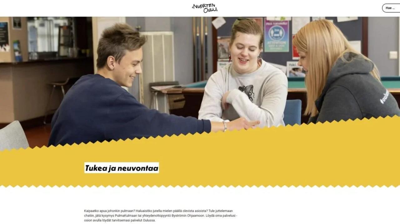 kuvakaappaus nuortenoulu.fi