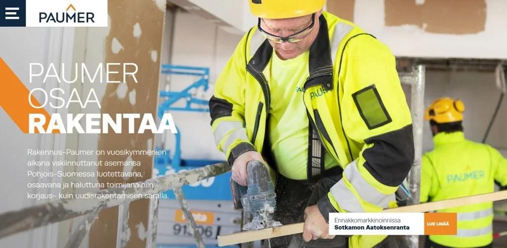 Valokuvat uusille Rakennus-Paumerin web-sivuille | Yritysvalokuvat Oulu