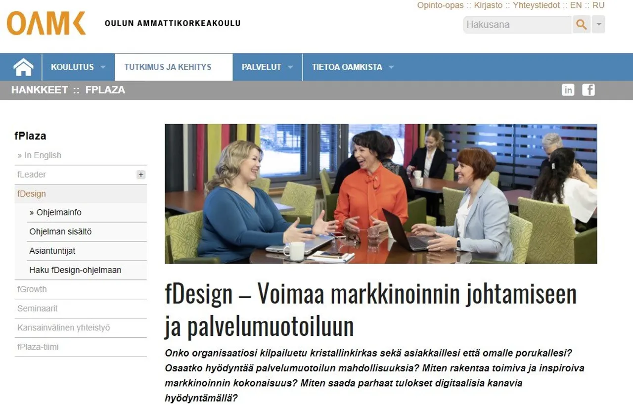 OAMK fPlaza kuvaukset