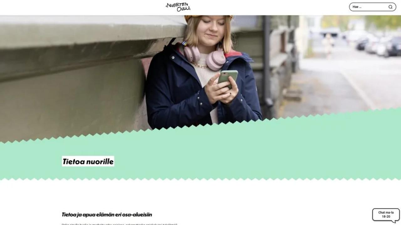 kuvakaappaus nuortenoulu.fi