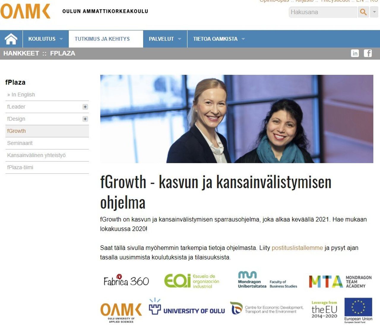 OAMK fPlaza kuvaukset