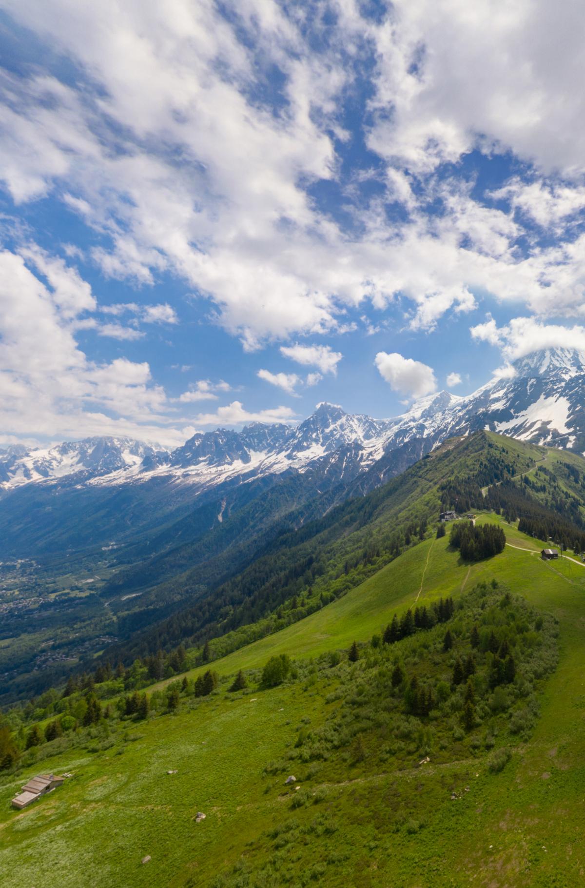 Chamonix valley in summer