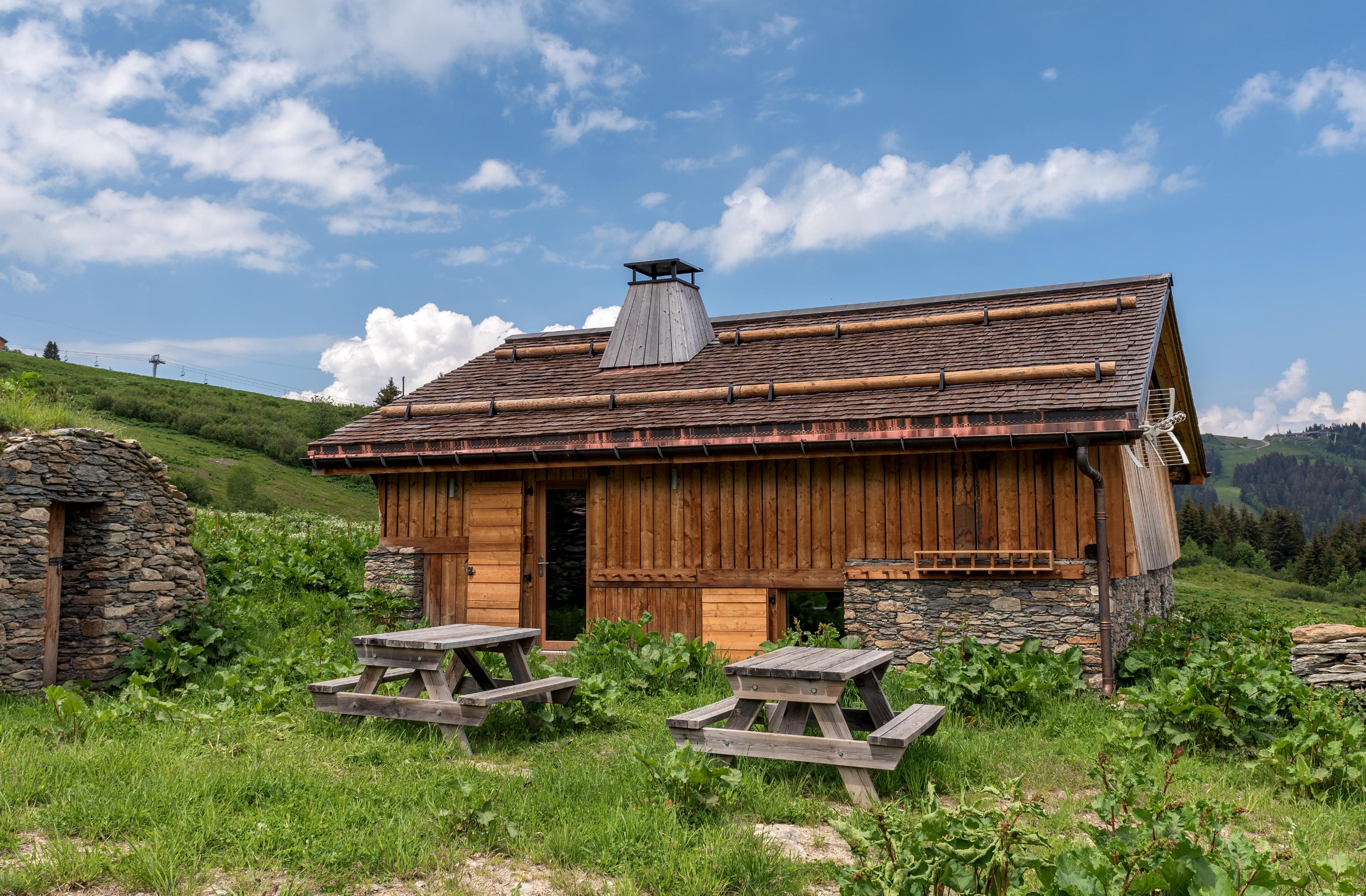 vue du chalet praz-dru en été