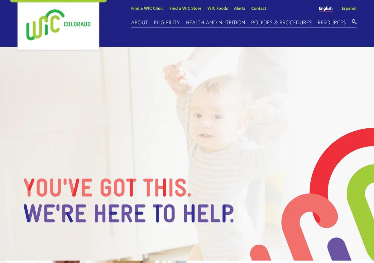 The Colorado WIC homepage.