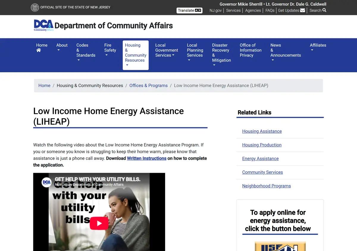 The DCA Home Energy Assistance office page.