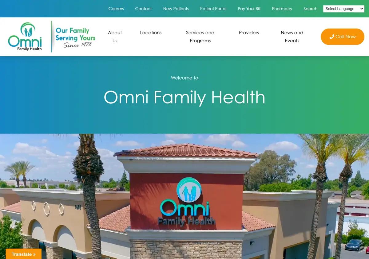 The Omni Family Health website.