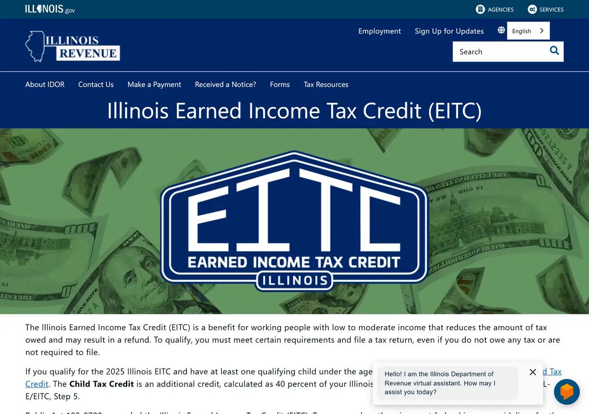 The Illinois Department of Revenue EITC page.