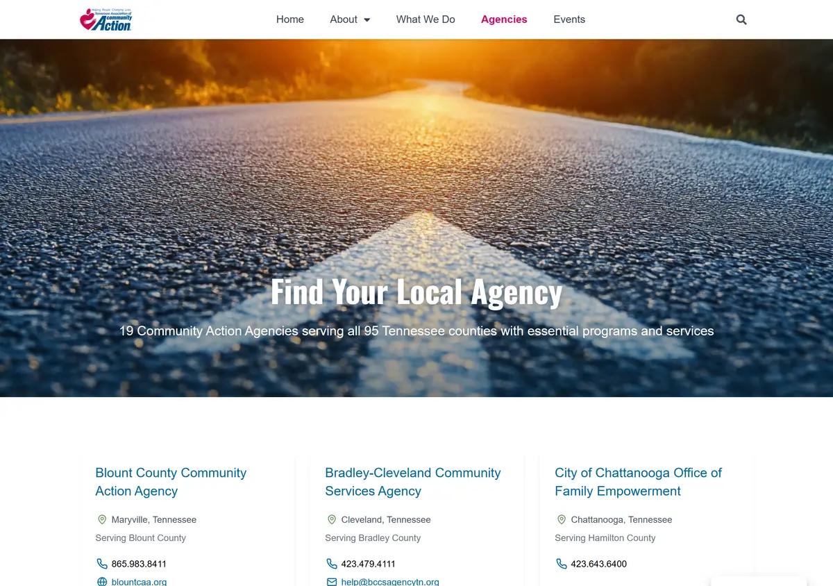 The Tennessee Community Action agencies directory.