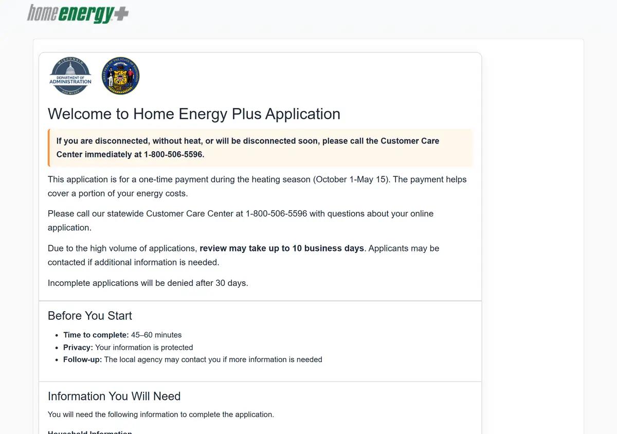 The energybenefit.wi.gov energy assistance application that feeds weatherization.