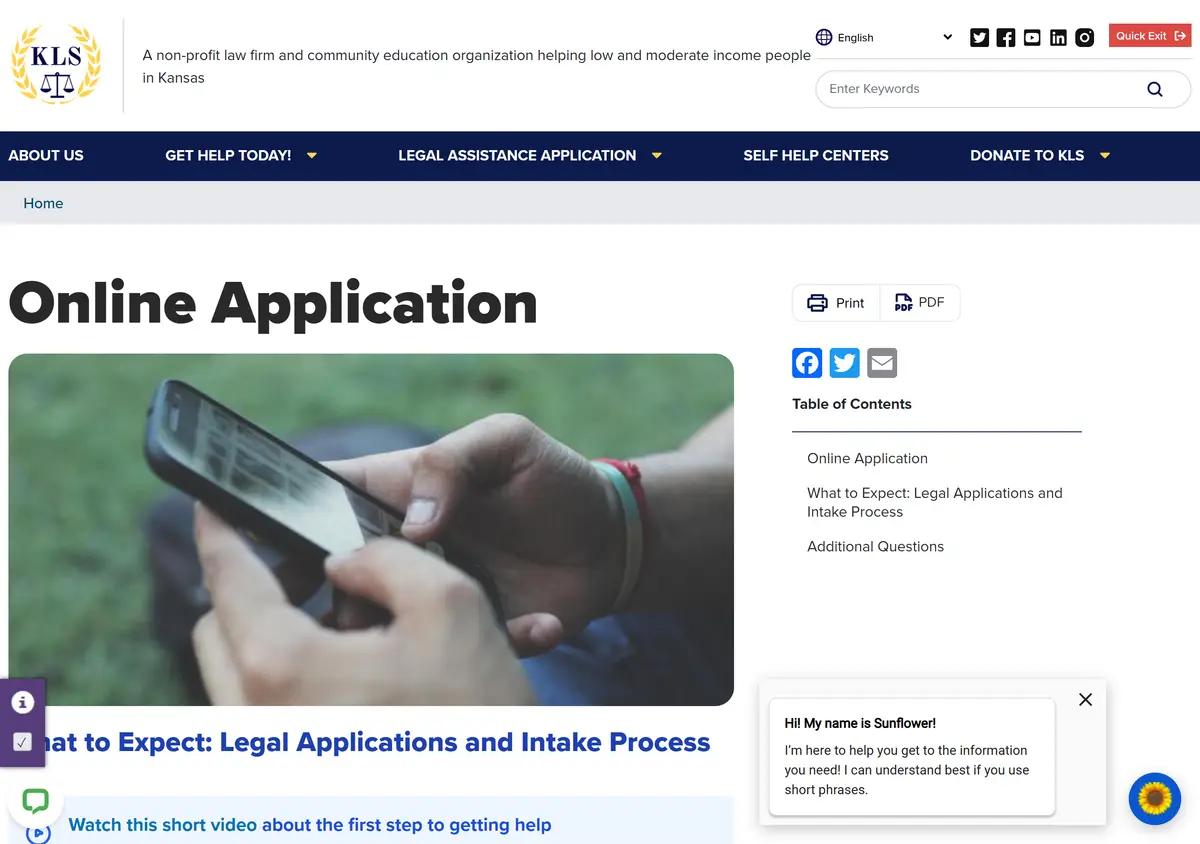 The Kansas Legal Services eviction help page.
