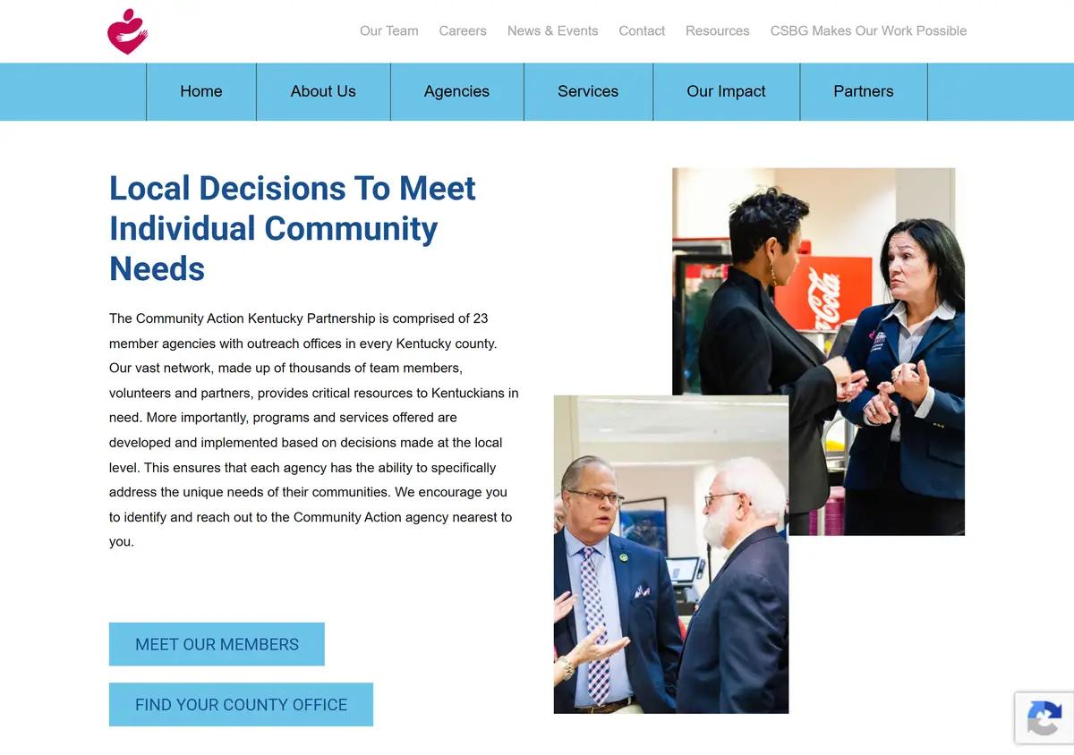 The Community Action Kentucky agency network directory.