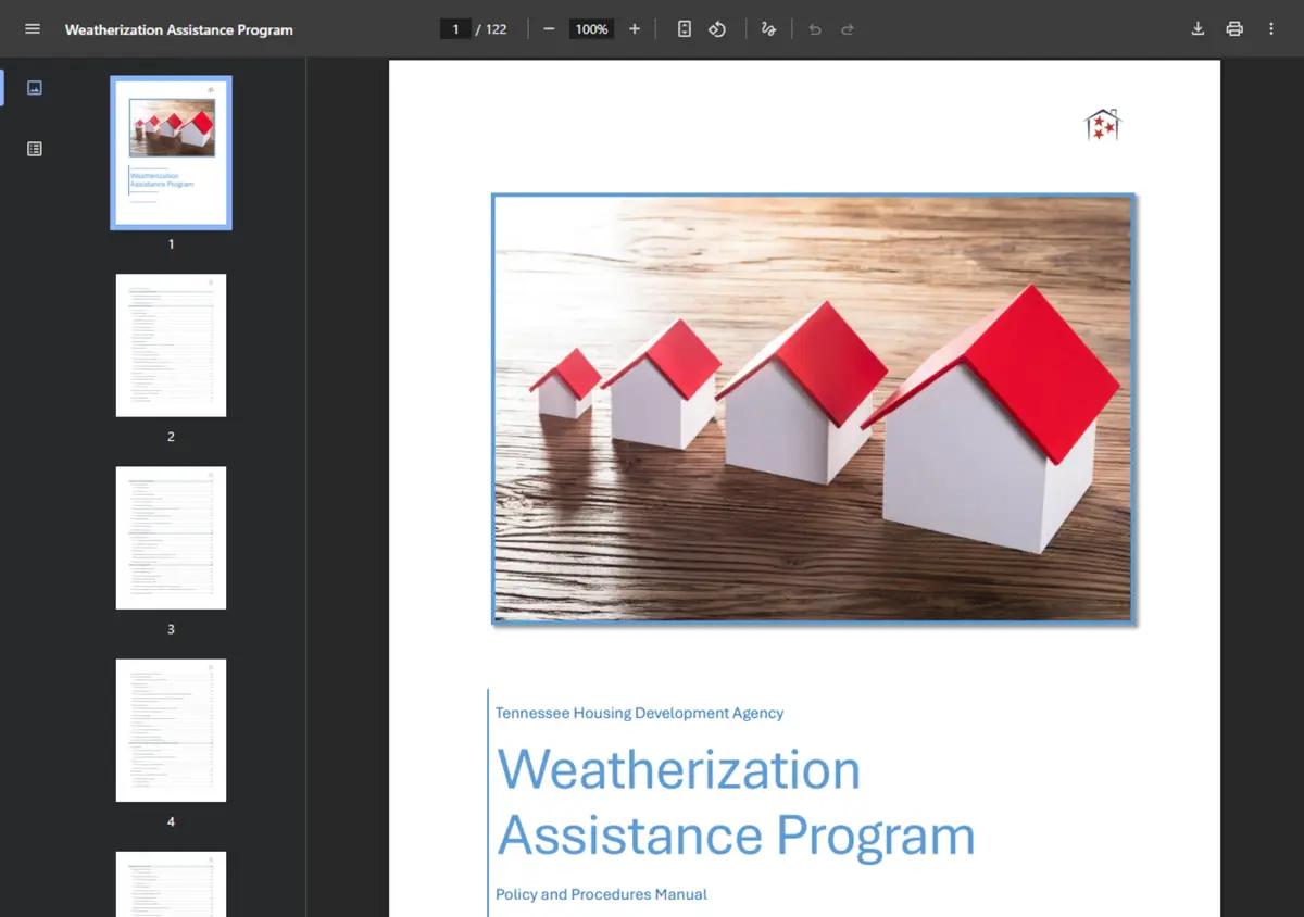 The Tennessee Weatherization Assistance Program manual.