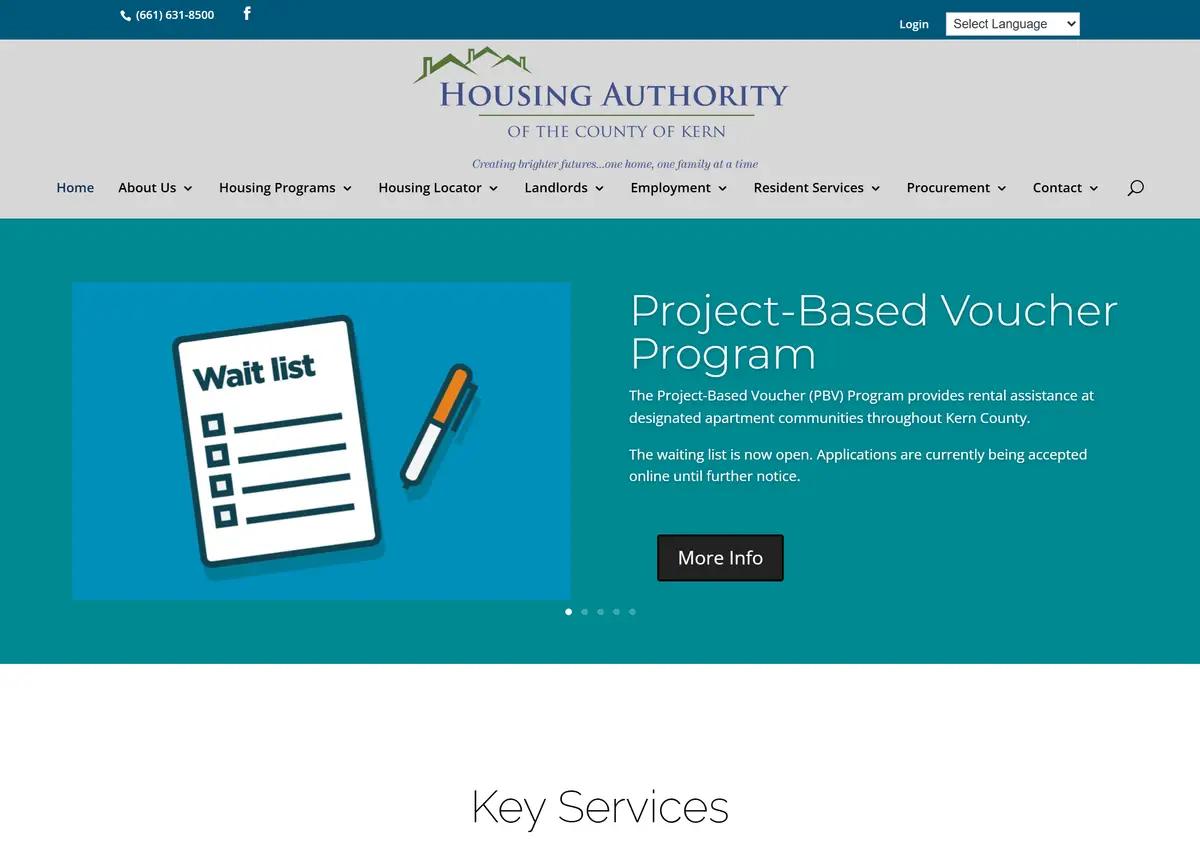 The Housing Authority of the County of Kern website.