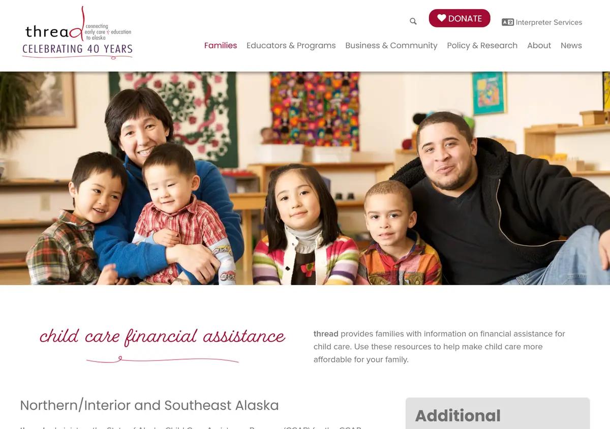 The thread Alaska child care assistance page.