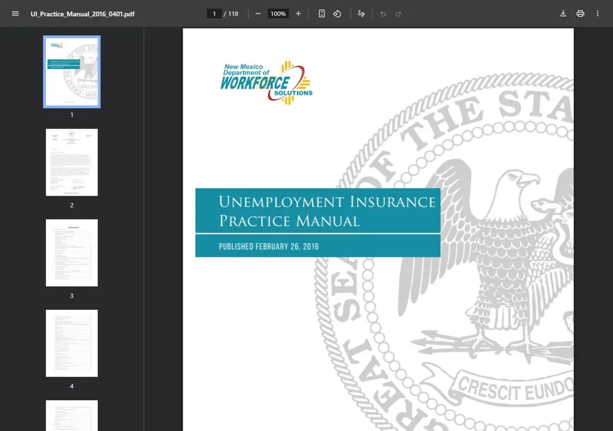 The New Mexico unemployment practice manual.