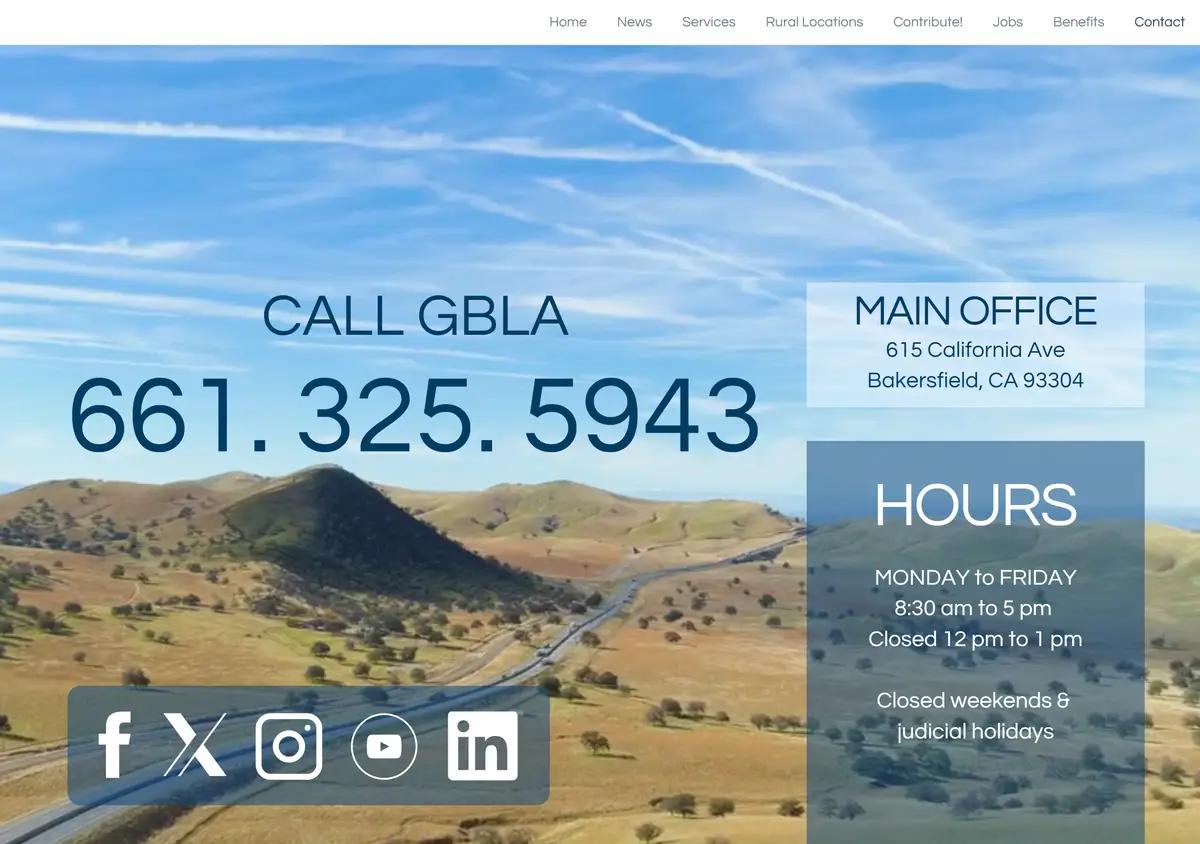 The GBLA contact page.
