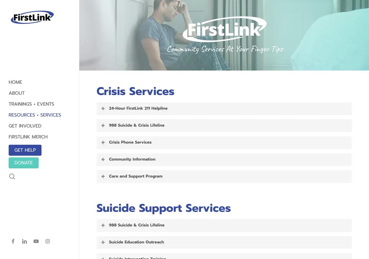 The FirstLink online resource directory.