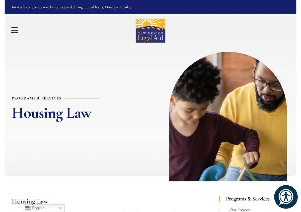 The New Mexico Legal Aid housing law page.