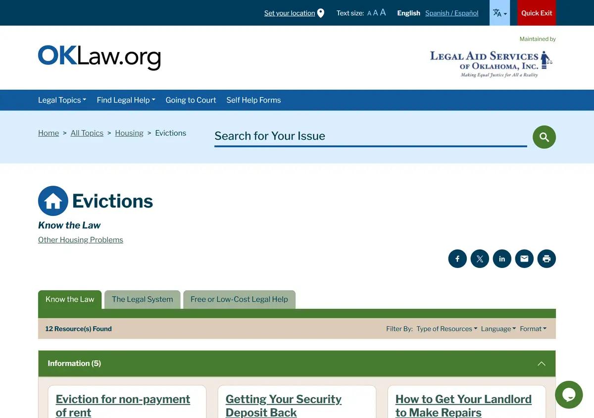 The OKLaw.org evictions guide.