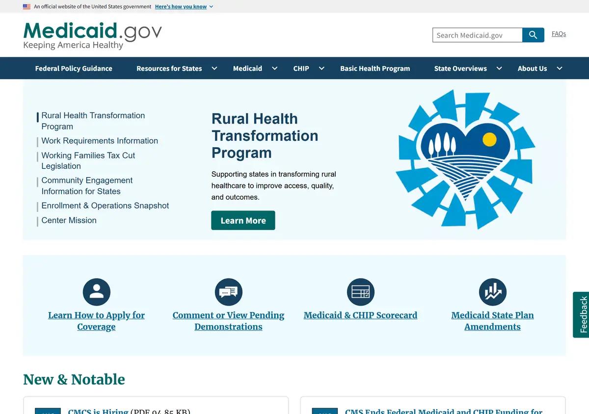 The official Medicaid homepage.