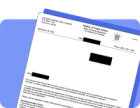 SNAP renewal documents seen against a blue background