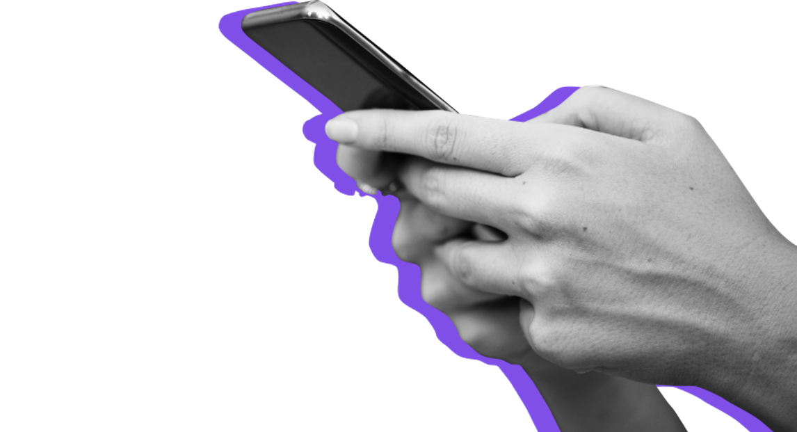 hand holding smartphone