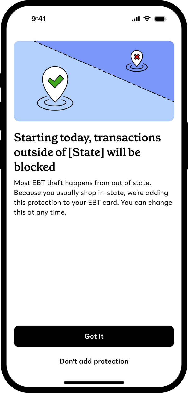 screenshot of personalized recommendation in the Propel app