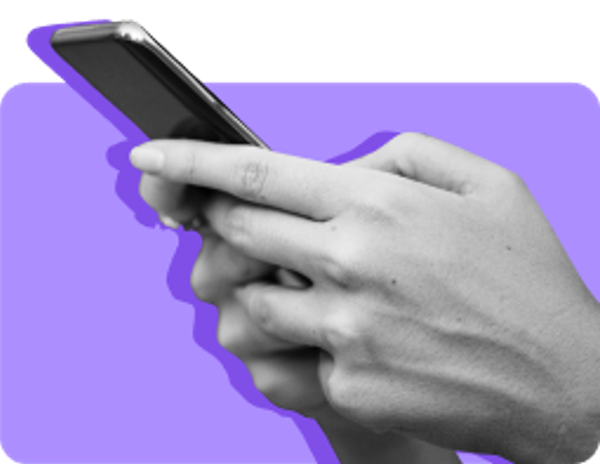 hand holding smartphone