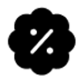 A sale badge icon with a percentage symbol